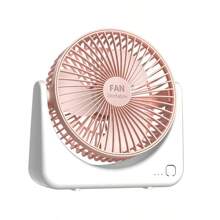 USB Fan Rechargeable Lithium Battery Office Desktop Student Dormitory Three Level Adjustment Light Sound Strong Wind