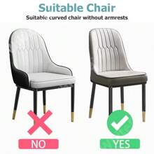 1 件拱形餐椅套，毛绒厚靠垫靠背办公椅套，适合餐厅椅子 - 彩色 - 查看 9