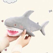 1pc Cartoon Orca Plush Doll, Shark Plush Doll, Giant White Shark Throw Pillow, Marine Life Shark Orca Stuffed Animal, Sleeping Pillow, Security Blanket, Birthday/Mother's Day Gift