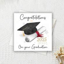 带帽子的毕业祝贺卡，为你感到骄傲，有趣的毕业卡，送给她/他的毕业礼物，祝贺卡，有趣的卡片，毕业快乐 - 多色 - 查看 5