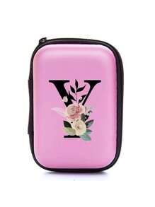 Pink EVA Material A-Z Letter Storage Bag, Travel Data Cable + USB Cable Storage Bag, Electronic Product Storage Box, Can Store Data Cables, Chargers, Earphones, Etc., Music Festival Earplug Storage Bag, Essential Travel Tech Accessories Storage Bag, Zipper Wallet-Style Storage Bag, Meeting Your Daily Storage Needs. Suitable For Travel, Work, School, Dorm Storage. - Multicolor - View 29