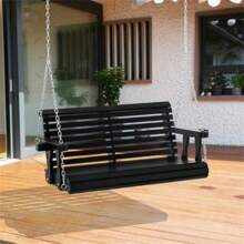 2-Seater Hanging Porch Swing, Outdoor Patio Swing Chair Seat