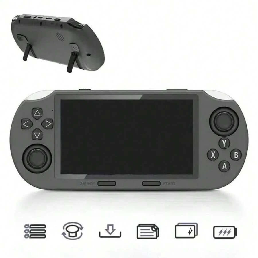 YLW SF3000 Retro Handheld Game Console, 4.5 Inch IPS Screen Games Machine, Wireless Mini Portable Game Player, Gaming & Consoles For Boy Gift - 黑色 - 查看 1