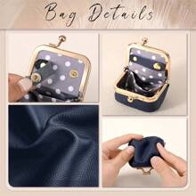 Mini Porta-Joias em Couro: Porta-moedas portátil em couro genuíno com inspiração vintage, organizador de joias com fecho de encaixe para anéis, brincos e colares. Carteira mini elegante em couro PU para mulheres, perfeita para presentes de Natal, acessórios de viagem e uso diário. Ideal para organizar sua coleção de joias preciosas com praticidade.