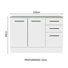 Madesa Gabinete 2p 3 Cajones Com  Encimera Agata Blanco - Blanco - Ver 3