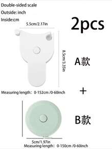 2 pièces de ruban à mesurer pour les mesures corporelles, ruban souple pour la taille, le tour de taille, la latitude, le bras, la jambe, la poitrine, la forme physique