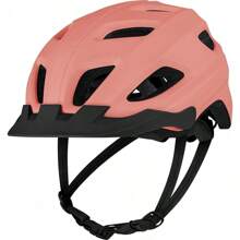 Retrospec Lennon Bike Helmet With LED Safety Light Adjustable Dial & Removable Visor - Matte Melon - View 4
