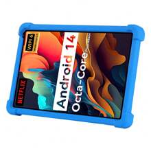 适用于 Urao C107/Jeazans OC101/C107 Android 14 平板电脑 10.1 英寸 2024 的保护壳，儿童友好型软硅胶支架保护套，适用于 HiGrace C107 - 彩色 - 查看 6