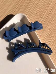 女士时尚哑光蓬松刘海双层发夹发夹发饰侧刘海收纳休闲发夹,适合所有季节,采用 ABS 塑料制成 - 彩色 - 查看 3
