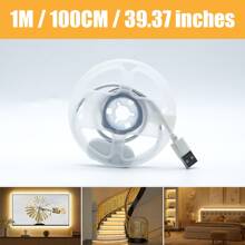 1pc, 1m/2m/3 Meters/5m/10m Portable Touch Control, Button Control, Cool White/Warm White LED Strip Light, USB Powered, LED Light Bar For TV Backlight, Home Room, Living Room Decoration - White - View 27