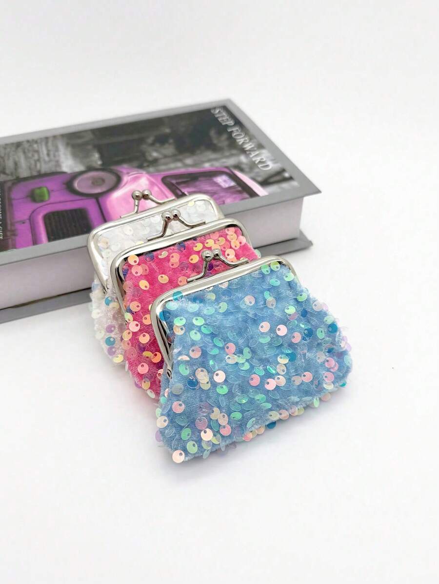 1 件亮片钱包 钱包 珠宝袋 钱包 钱包 迷你钱包 零钱包 夏季