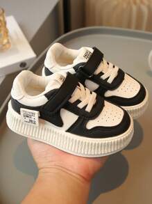 1 Pair Baby Casual Shoes, Toddler Hook And Loop Sneakers, Korean Style Soft Sole Kids Sport Shoes For Autumn/Spring