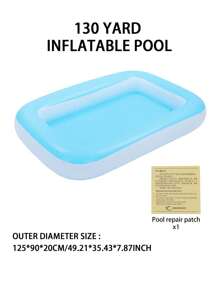 Piscina inflable, piscina rectangular, piscina redonda reforzada de doble capa, para juegos acuáticos en el patio trasero de la casa, jardín, exterior, interior, playa, interacción familiar, celebración de fiestas, apta para mayores de 3 años, regalo de cumpleaños