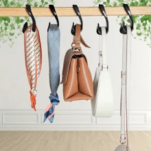 Gancho para bolsos de armario - Multifuncional, portátil, colgante, ahorrativo de espacio, gancho arqueado, estante de almacenamiento de bolsas sin costuras, para bolsos, bolsas de almacenamiento, mochilas, bolsos de hombro, carteras, corbatas, bufandas, bufandas y auriculares, para armario, sala de estar, pasillo, dormitorio, estantería, oficina, dormitorio - Multicolor - Ver 6