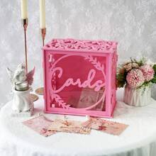 Wedding Card Box Graduation Card Box, Pink/Blue PVC Gift Card Box With Slot And Acrylic Window, DIY Large Card Box For Wedding Reception Party Graduation Baby Shower Birthday Decorations - Wedding Card Box - View 5