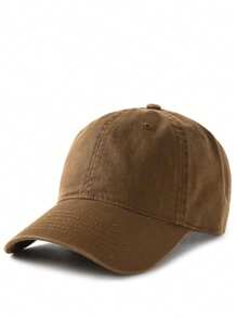 1PC Retro Washed Baseball Cap, Outdoor Solid Color Denim Cap