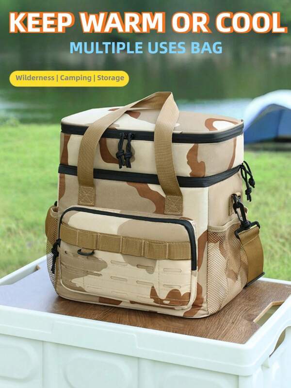 1 Stück 15,5L/18L große Kühltasche für Outdoor-Picknicks, hält Kälte und ist eine isolierte Lunchtasche für Frauen, Männer und Studenten, auslaufsicher, große isolierte Kühltasche, wiederverwendbare Lunchbox für Büro, Schule, Picknick, Strand, Lehrertaschen, Outdoor-Kältepack, Outdoor-Wärmeisolierpack, Klassenzimmertaschen, Klassenzimmerorganisationstaschen