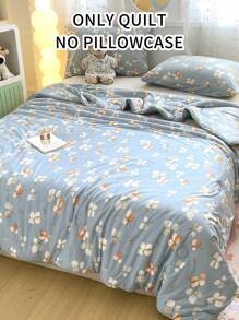 1pc Lightweight Quilt For Summer, Suitable For Bedroom, Guest Room, Hotel, Dormitory, Machine Washable, Summer Bedding, Quilt Only No Pillow Case