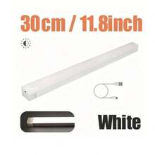 1 件 LED 夜灯，10/20/30/50 厘米可充电运动传感器磁性粘贴式壁橱灯，易于安装便携，适用于衣柜卧室露营楼梯照明，暖白光和白光选项，露营配件 - 彩色 - 查看 20