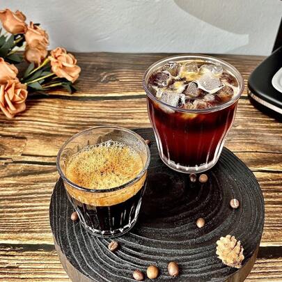 High Quality Glass Cup, Latte, Iced American, Cappuccino, Ins Style Wheat Design Coffee Cup