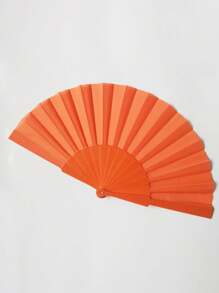 1pc Perfect Solid Color Folding Hand Fan - Fashionable Solid Color Folding Fan - Perfect Gift For Friends, Family And Classmates - Casual Style - Multicolor - View 12