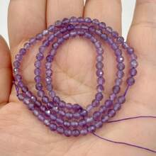 1 Strand Approax 3mm Round Faceted Natural Stone Nice Cutting Gemstone Bead Crystal Agate For DIY Jewelry Making Bracelet Necklace - 3mm Faceted Stone - View 29