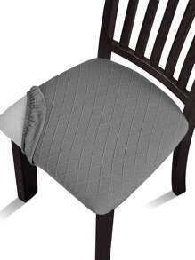 1/4/6 件防水提花座套，可拆卸可洗软垫，适用于厨房、办公室