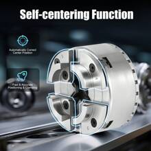 4-Backen Selbstzentrierendes Spannfutter Backenfutter Drechselfutter M33 Für Drechselbank Drechselmesser Zentral Einstellbares PräZisionsfutter Drechselbank Zubehör - Silber - Übersicht 7
