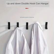 Set mit selbstklebenden Wandhaken - platzsparende Handtuch- & Bademantelhaken, moderner Stil, Kunststoff, geeignet für Badezimmer, Schlafzimmer und Haushalt-Organisation