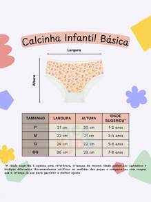 Printed Children's Panties Kit 12 Pieces Cotton DCP Kids - 彩色 - 查看 3
