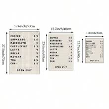 1pc Coffee Bar Menu Wall Art Picture Kitchen Prints Canvas Paintings Coffee Station Poster Cafe Menu Decor For Bedroom, Living Room, Or Office Wall Decor Coffee Lover Gift No Framed Or Framed