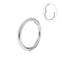1 pieza Anillos para la nariz clicker bisagra de acero quirúrgico 18G 16G, aros cartílago hélice Daith trágus para mujeres y hombres, 6 mm, 8 mm, 10 mm