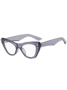 1pc Women's Retro Cat Eye Classic Black Leopard Print Rivet Decorated Decorative Glasses, High-Quality Fashion Plano Lenses