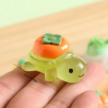 1set/10pcs/20pcs/30pcs/50pcs/100pcs 3D Resin DIY Jewelry Accessories Cartoon Fruit Turtle, Creative Hair Accessories, Keychain, Car Decor