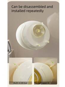 1pc Plastic Wrap Dispenser With Suction Cup, No-Drill, Disposable Plastic Bag Storage Rack For Kitchen - Cream - View 4