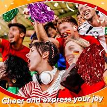 1/2pcs Cheerleading Team Holding Fluffy Ball Ribbon,Dance Performance Props, Square Dance Games Props, For Football, Basketball, Football And Sports Performances, Team Sports, Dance And Cheer Cheer Props