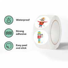 500pcs Nutcracker Sticker, 1-Inch Self-Adhesive Paper Seals, Used To Design Series Stickers, For Gift Flowers, Dessert Gifts, DIY Decorative Boxes, And Packaging Labels. - Multicolor - View 1