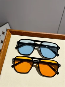 5pcs Pilot Style Men's Fashion High-End Eyeglasses Set, Outdoor Street Wear For Summer Beach Vacation,Outdoor,Travel - Multicolor - View 8