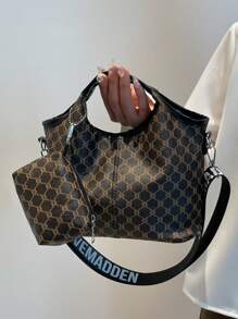 Boutique And Versatile Handbag For Women, Shoulder Large Capacity Phone Bag, Contrasting Color And Versatile Small Bag, Solid Color And Minimalist Bag, High-End And Beautiful