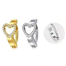 1pc Smooth Navel Piercing Jewelry, Rhinestone Zirconia Design, Hot Selling Belly Button Ring,