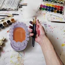 1pc Foldable Silicone Painting Brush Cleaning Bucket, For Cleaning And Rinsing Paint Brushes, Easel, Convenient Storage. Multi-Functional Brush Water Basin, Brush Bucket, Art Painting Cleaning Tool - Gouache, Watercolor, Acrylic, Oil Painting, Art Supplies
