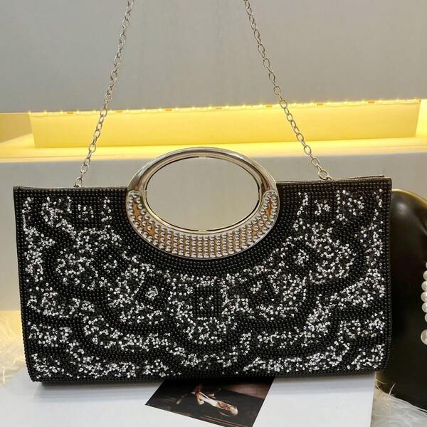Sac de soirée à paillettes best-seller, grande capacité, sac à bandoulière/porté travers pour soirée