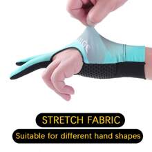 1pc Professional Snooker/Pool Sports Glove, Full Finger Billiard Glove, Thin & Soft Comfortable, High Elastic Polyester Fabric, Multiple Colors, Unisex