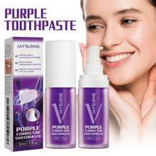 30ml Purple Whitening Toothpaste For Removing Stains And Yellowing Teeth,Eliminating Bad Breath,Personal Care Cleaning Toothpaste,Care For Gums,Travel Portable, Home Whitening, Deep Clean Formula For Fresh Breath