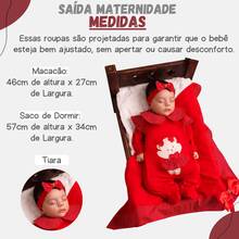 Saída Maternidade Vermelha Feminina Poá Vermelha Charmosa