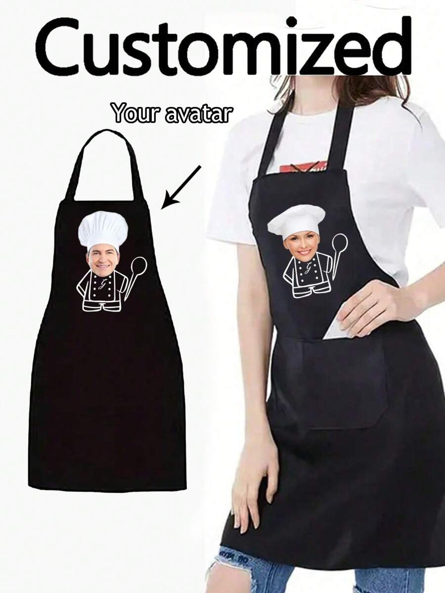 1 pezzo Grembiule personalizzato per papà, uomo, donna, con nome personalizzato o logo, grembiule da chef da cucina, grembiule da cucina impermeabile personalizzato con logo, immagine o nome, perfetto per mamma, marito, fidanzata, fidanzato, festa del papà, San Valentino, festa della mamma, compleanno, anniversario, laurea, matrimonio, regalo unico per la famiglia e gli amici, accessori per matrimoni