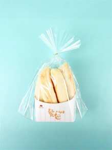 S/M/L 100个透明包装袋，带扎带的吐司面包袋，透明散装面包袋，用于自制面包的塑料烘焙袋，透明面包食品包装袋，透明塑料袋，用于糖果棒棒糖饼干包装玻璃纸袋，圣诞节婚礼生日派对装饰烘焙礼品袋 - 無色 - 查看 3