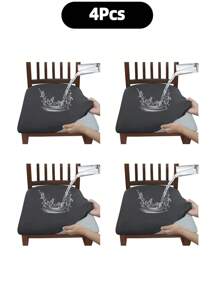 Super Elastic Chair Cushion Covers,Water-Resistant Chair Seat Cover,Dust-Proof & Dirt-Resistant,Suitable For Dining Chairs,Offices And Home Decor,Washable Protective Cover For Dust Prevention,Suit For Dining, Hotel,Home Benches,Universal Milk Silk Chair Seat Cover,Chair Covers For Dining Chairs,Dining Chair Covers,Dining Room Chair Covers,Seat Covers For Chairs,Kitchen Chair Covers,Dining Chair Seat Covers Set Of 1, 4, Or 6 - Monochrome - View 16