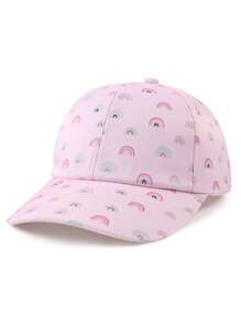 1Pc Girl's Cute Baseball Cap With Rainbow Heart Print - Printed Baseball Cap - View 14