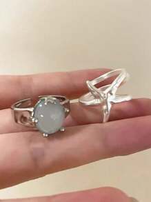 1pc Starfish Open Ring For Women, Exotic Fashion Adjustable Finger Ring, Accessory